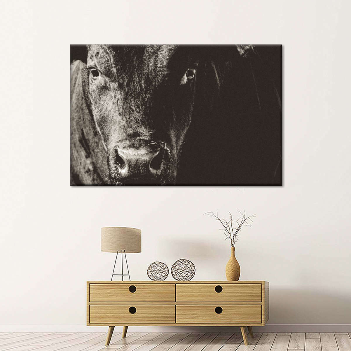 Black Angus Bull Wall Art