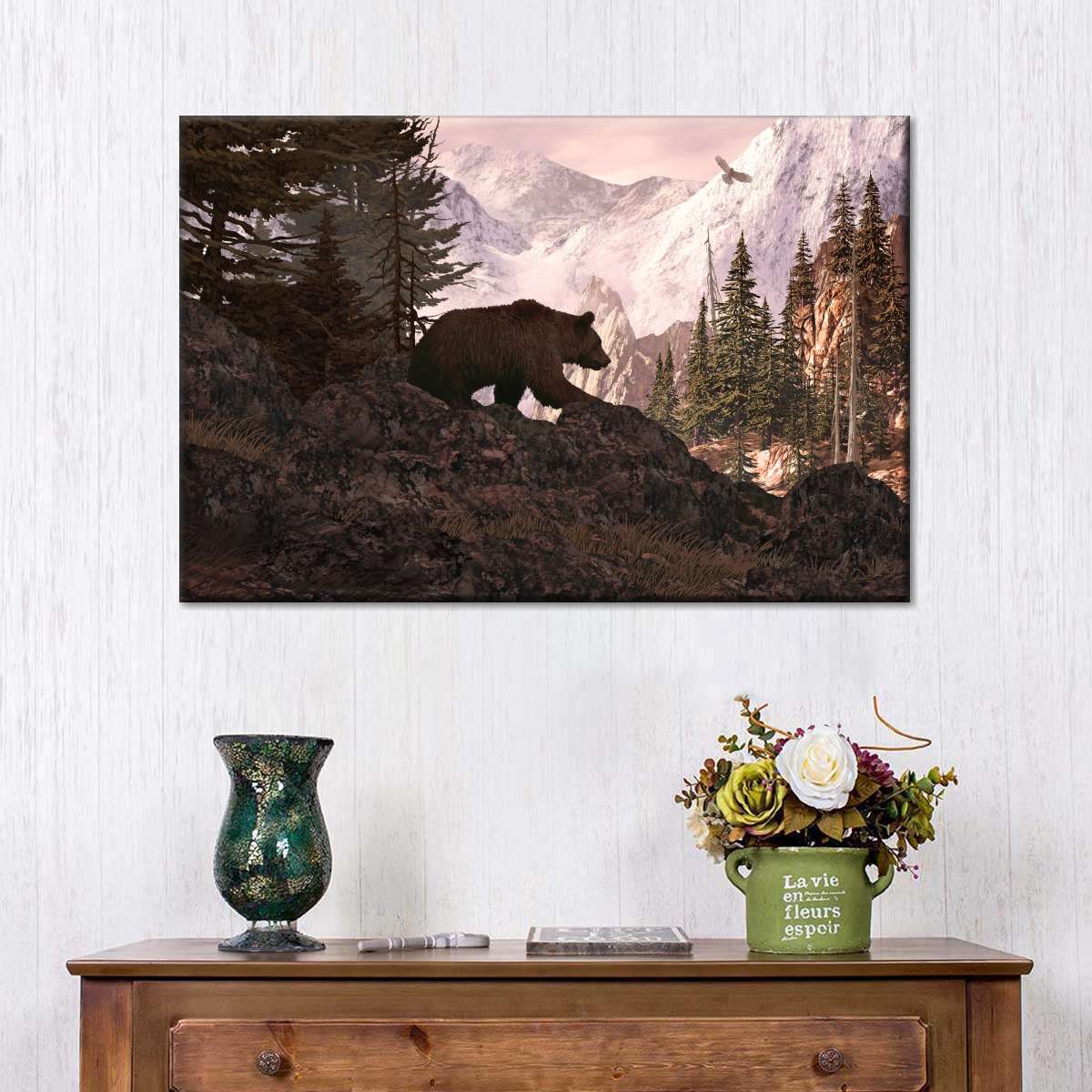 Forest Grizzly Bear Wall Art