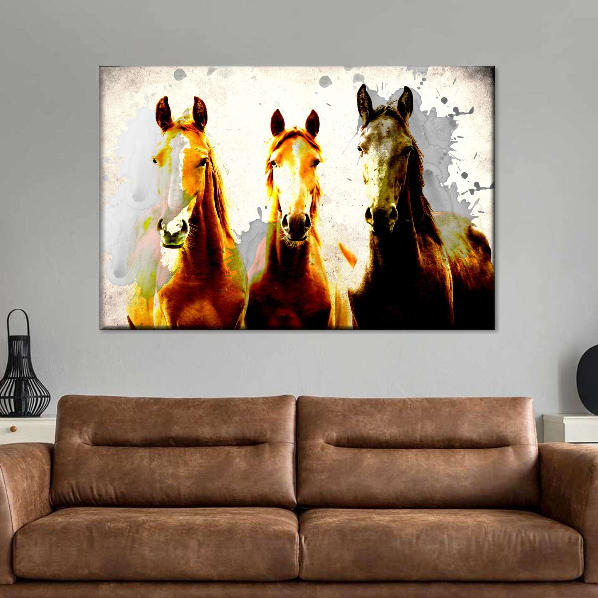 Three Horse Heads Wall Art