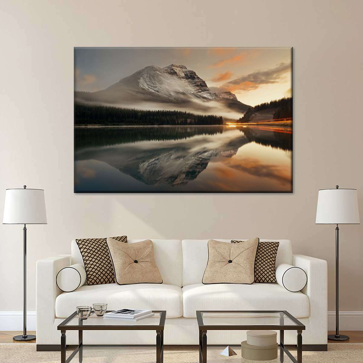 Lake At Sunset Wall Art