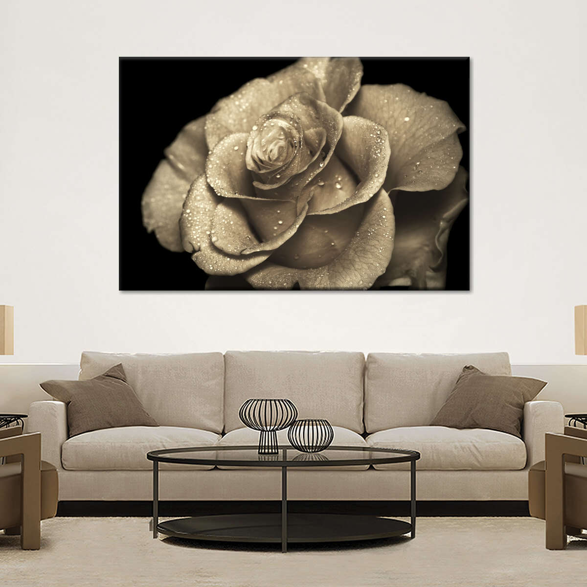 Retro Rose Wall Art