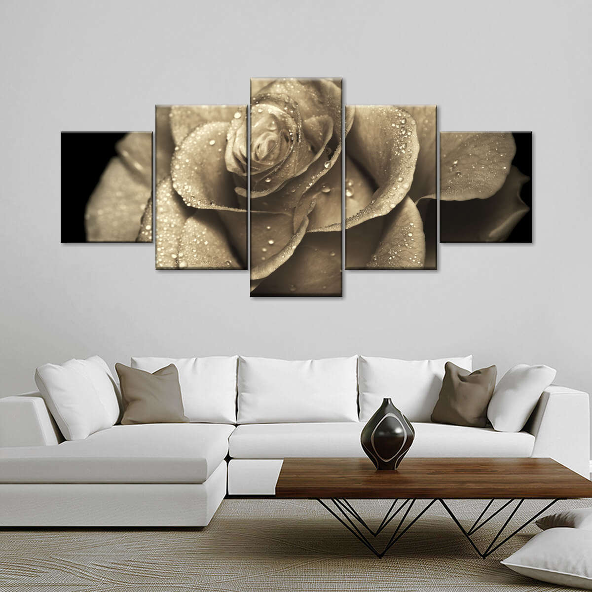 Retro Rose Wall Art