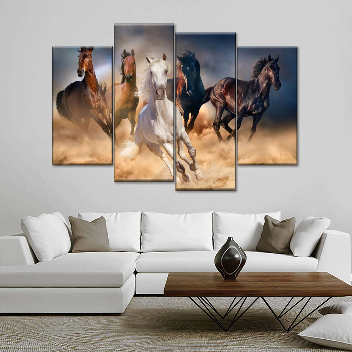 Running Herd Of Horses Wall Art