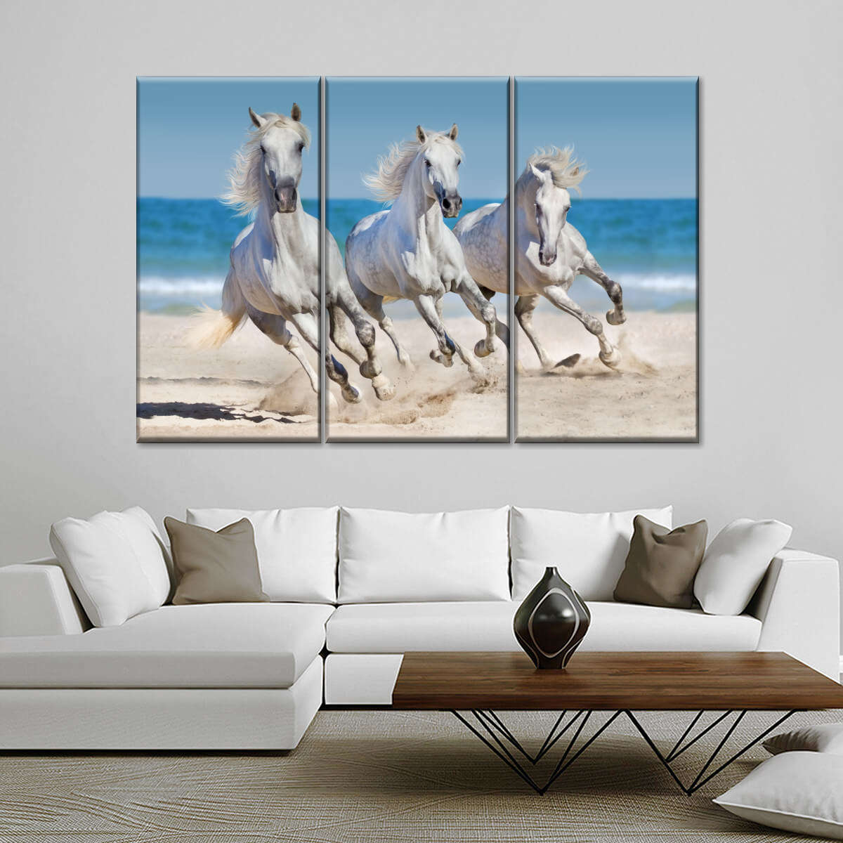 Wild Beach Horses Wall Art