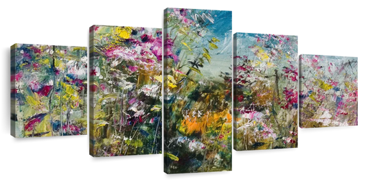 Abstract Wildflower Wall Art