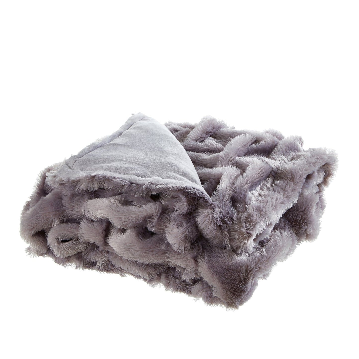 Lmos Stitched Faux Fur Throw