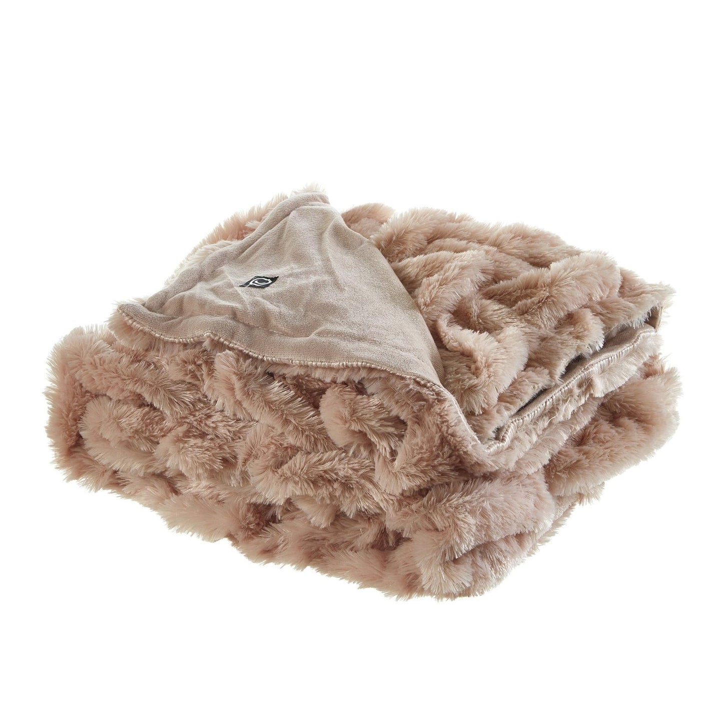 Lmos Stitched Faux Fur Throw