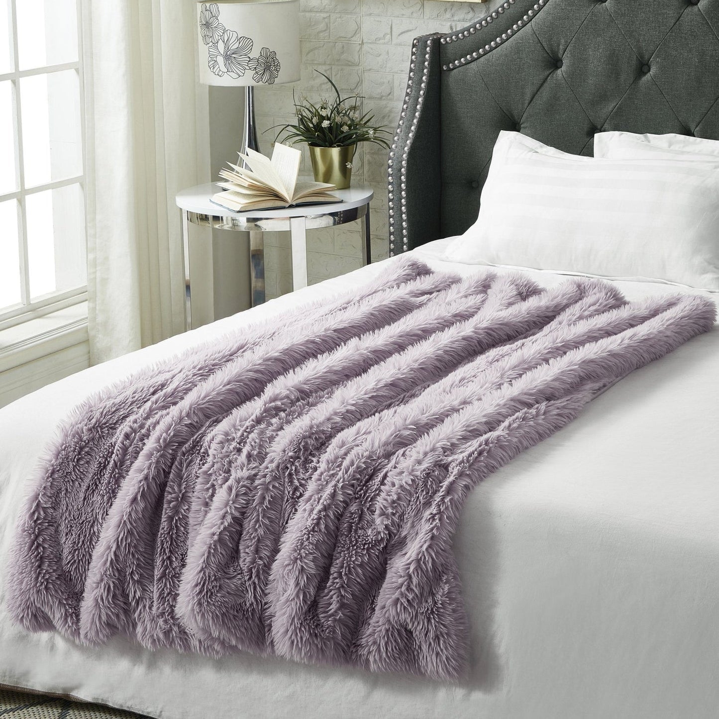 Mir Faux Lamb Fur Throw