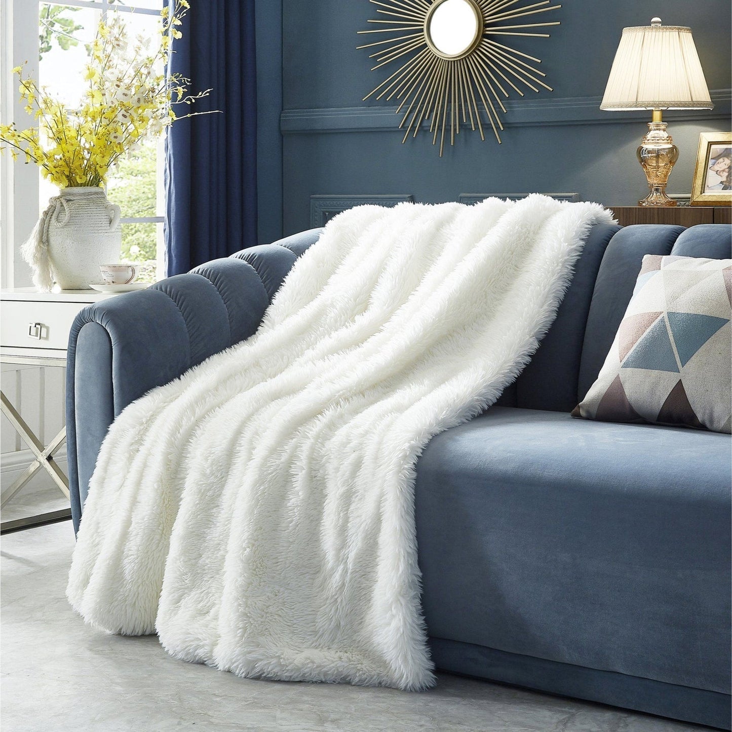 Mir Faux Lamb Fur Throw