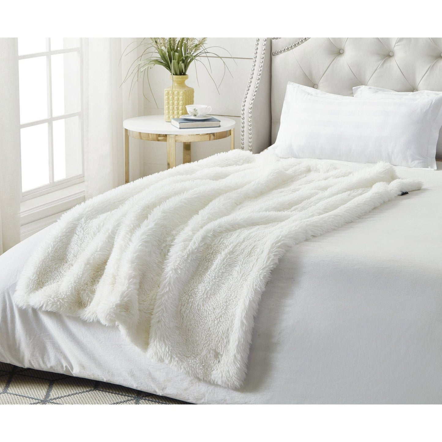 Mir Faux Lamb Fur Throw