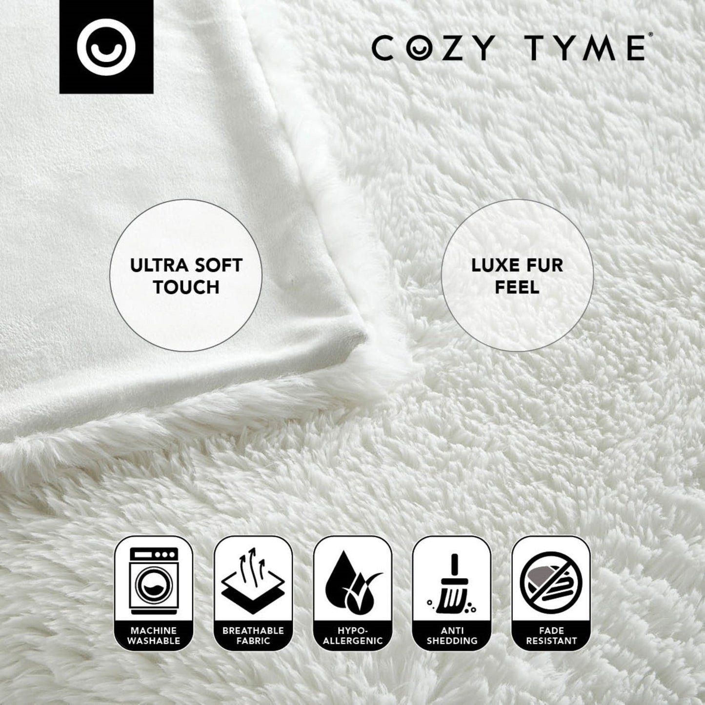 Mir Faux Lamb Fur Throw