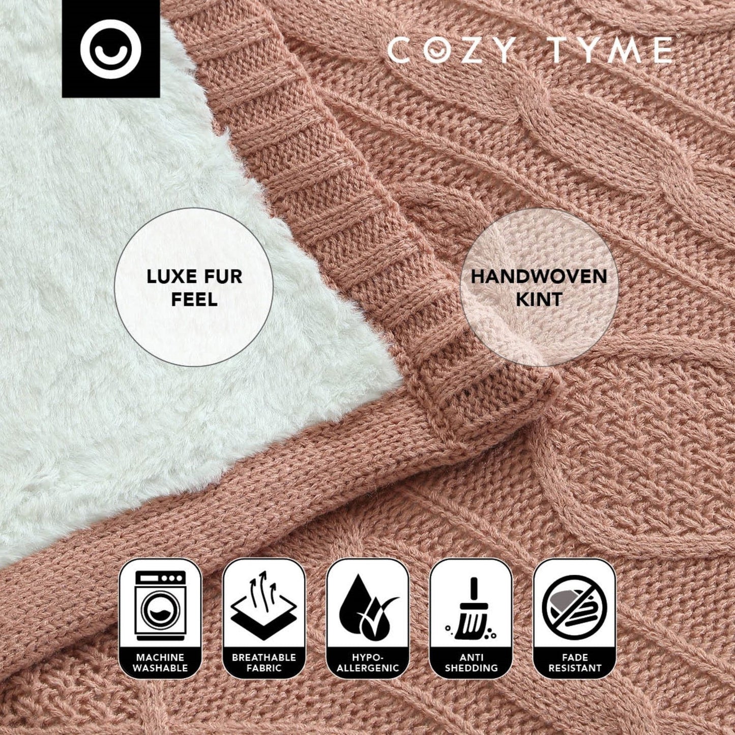 Yara Cable Knit Throw