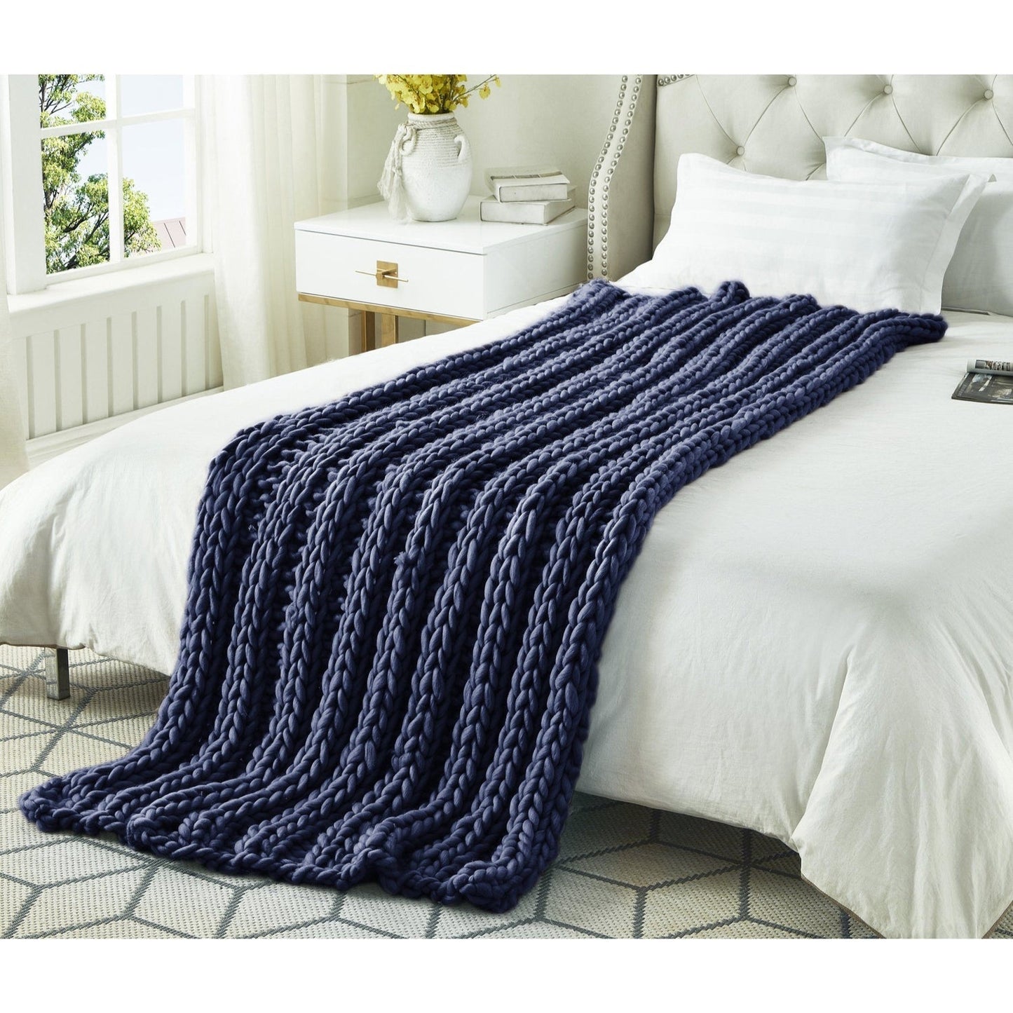 Yolly Channel Knit Throw