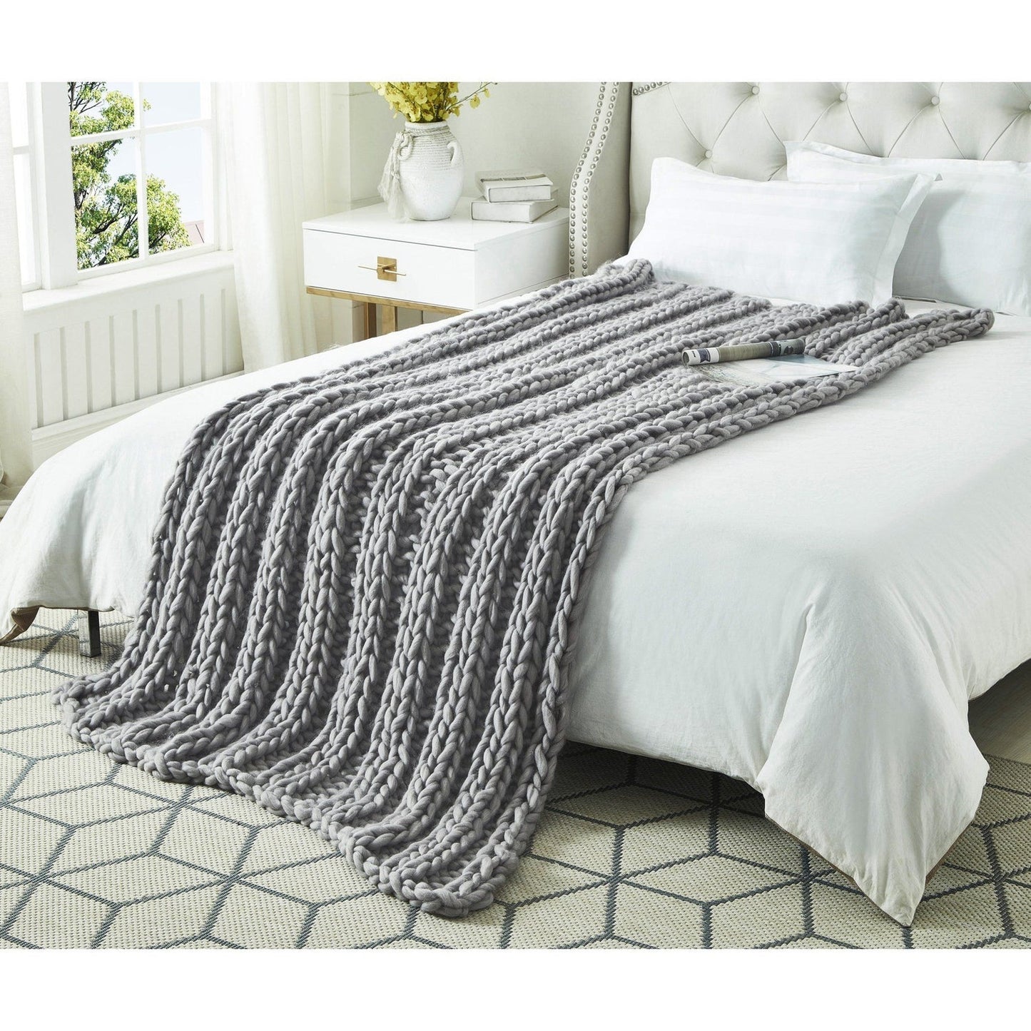 Yolly Channel Knit Throw