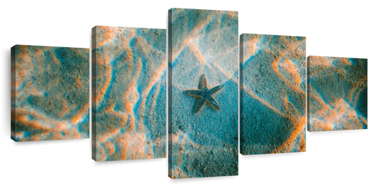 Sandy Underwater Starfish Wall Art