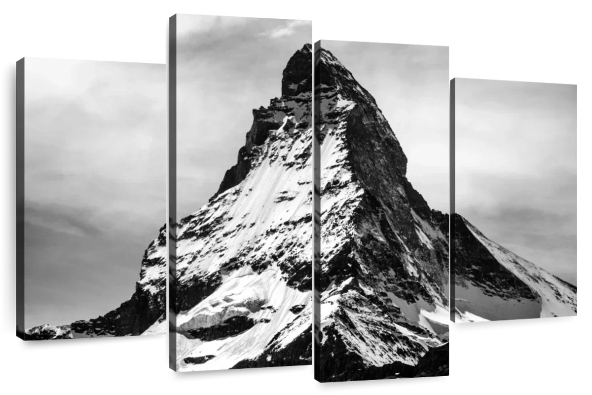 Monochromic Matterhorn Mountain Wall Art