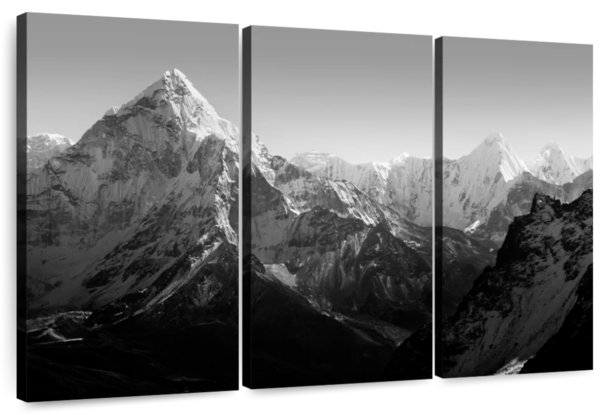 Black And White Mountain Wall Art