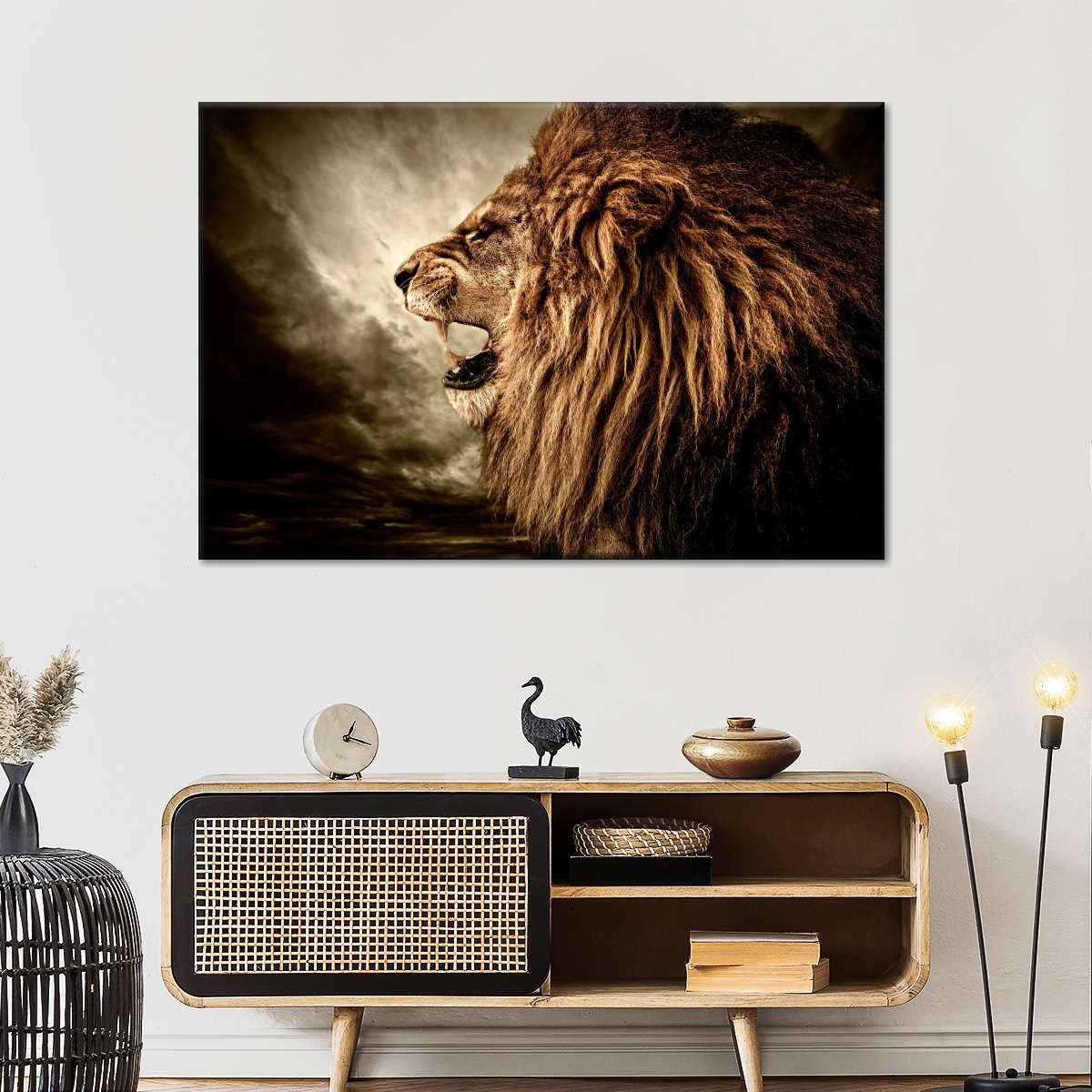 Fierce Lion Growl Wall Art