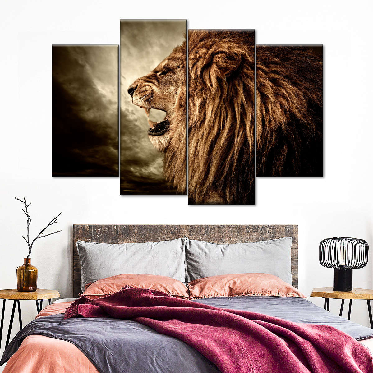 Fierce Lion Growl Wall Art