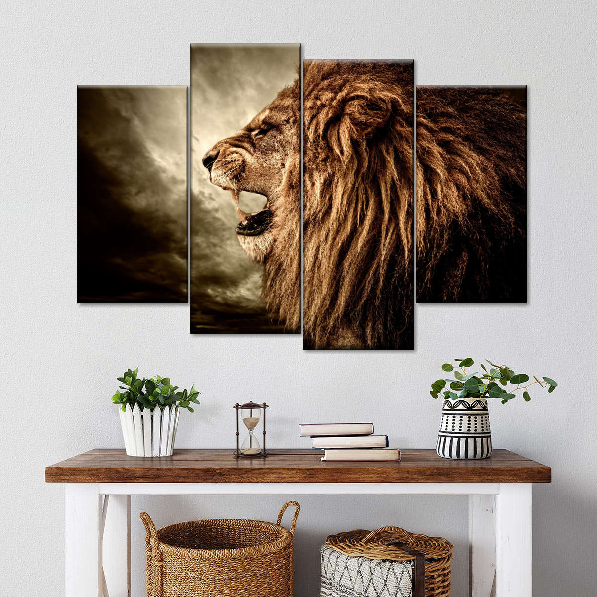 Fierce Lion Growl Wall Art