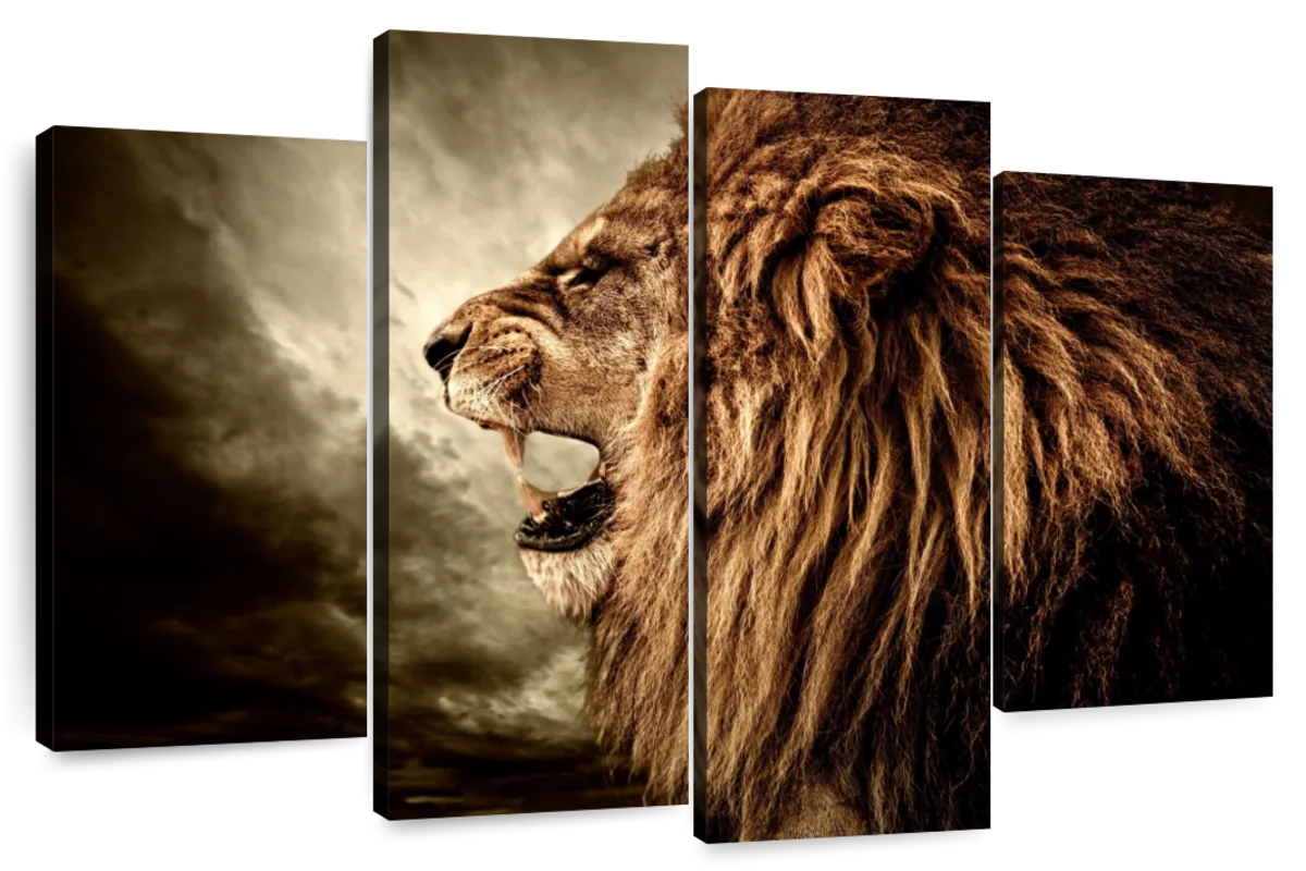 Fierce Lion Growl Wall Art