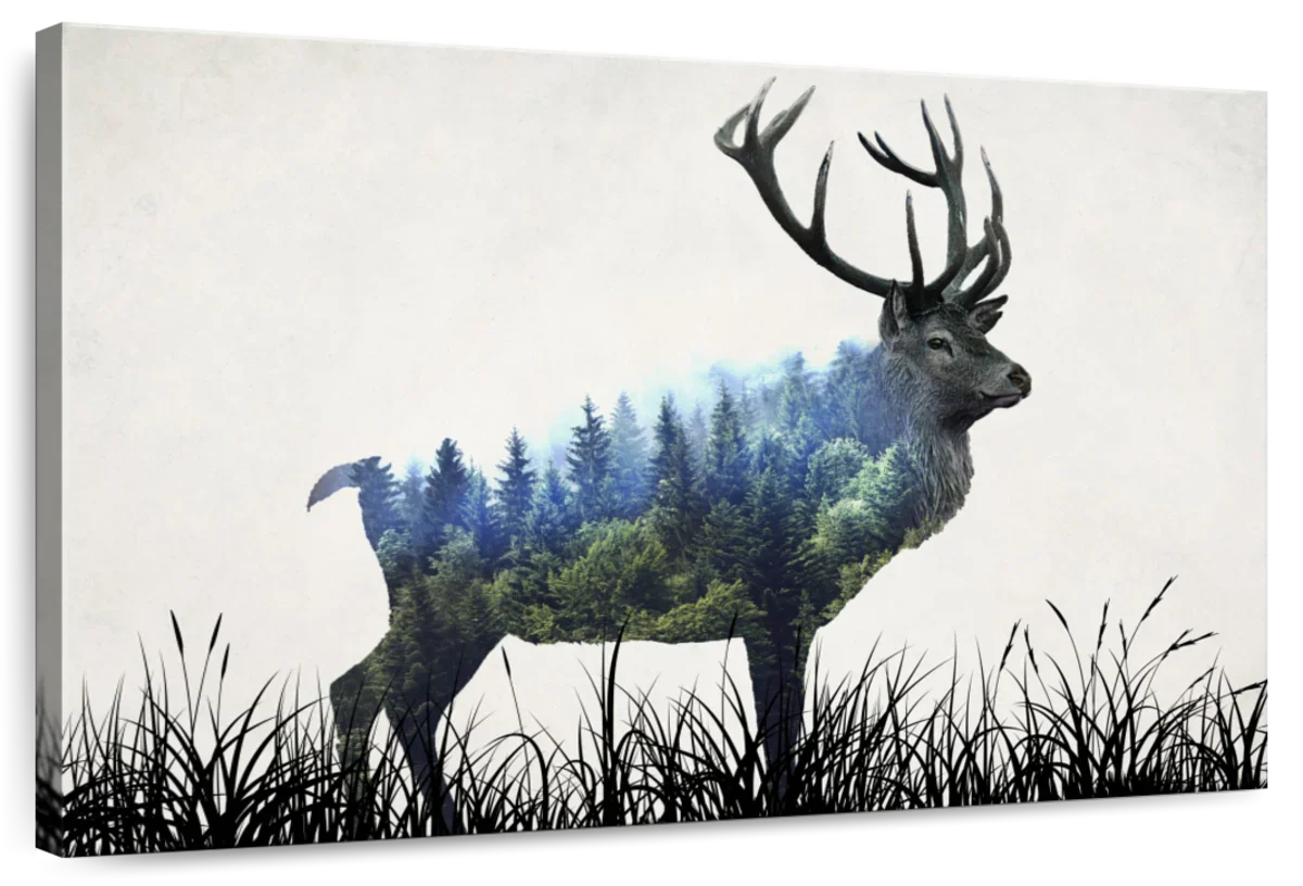 Abstract Forest Buck Wall Art