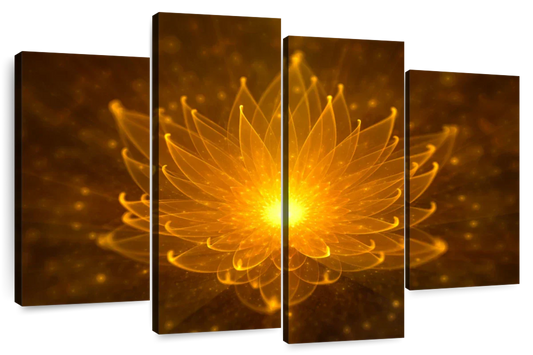 Glowing Lotus Wall Art