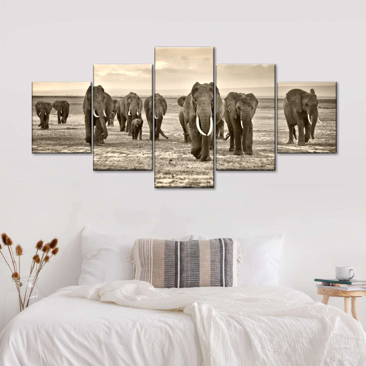 Herd Of Elephants Wall Art