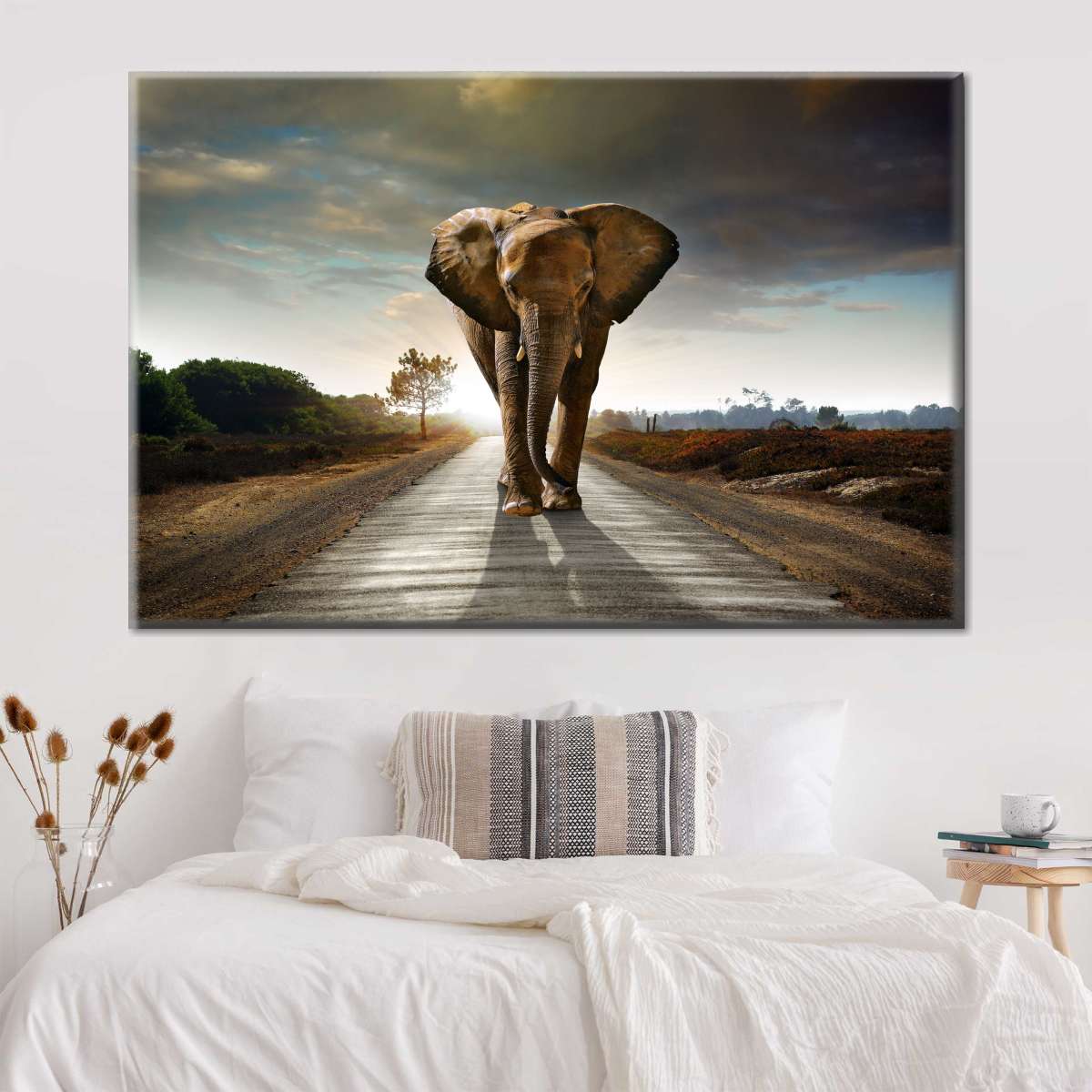 Walking Lone Elephant Wall Art