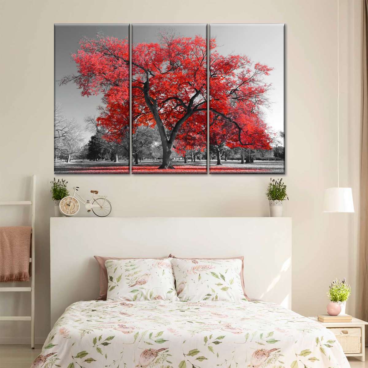 Red Tree Wall Art