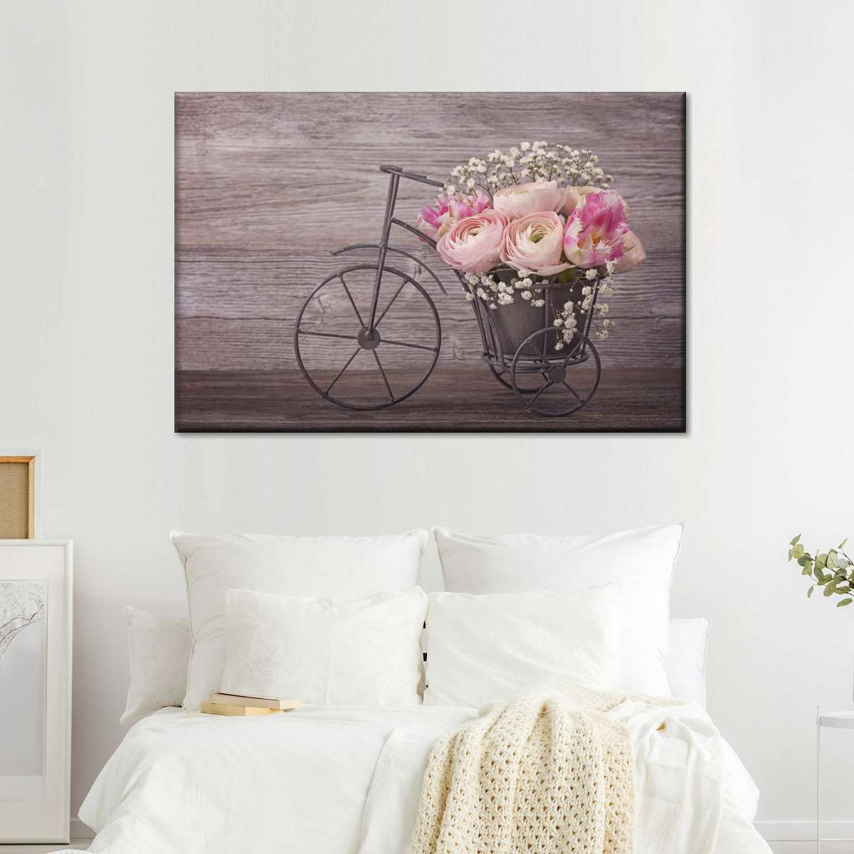 Ranunculus Bicycle Vase Wall Art