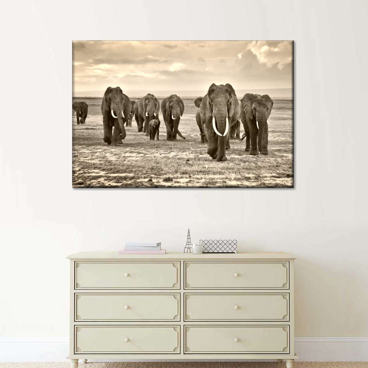 Herd Of Elephants Wall Art