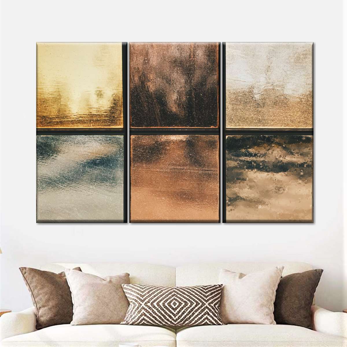 Abstract Metallics Wall Art