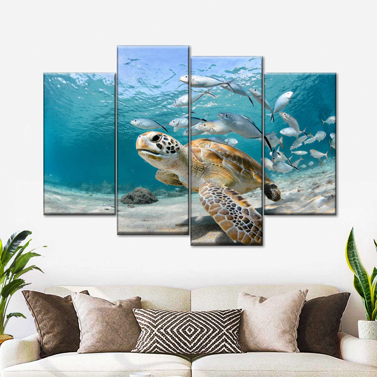 Curacao Fish And Turtle Wall Art