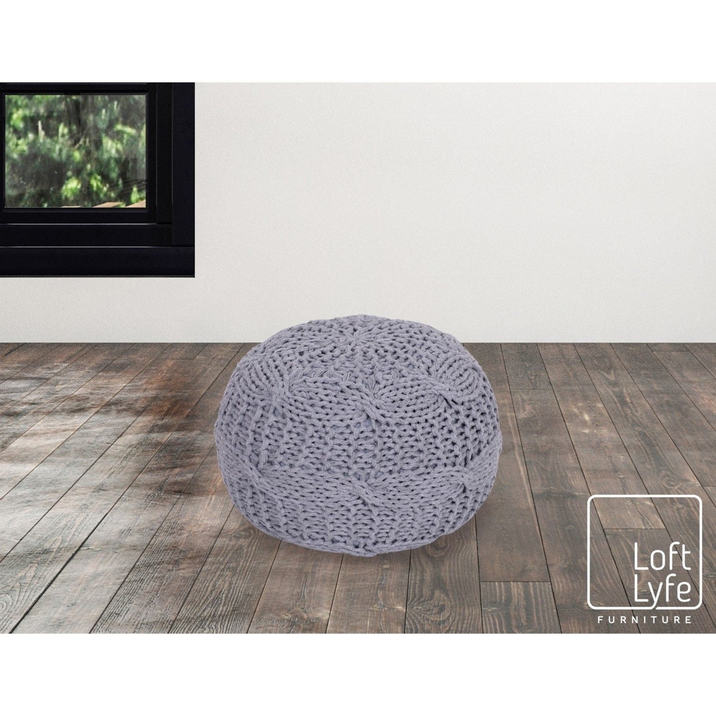 Samiyah Hand Knitted Pouf