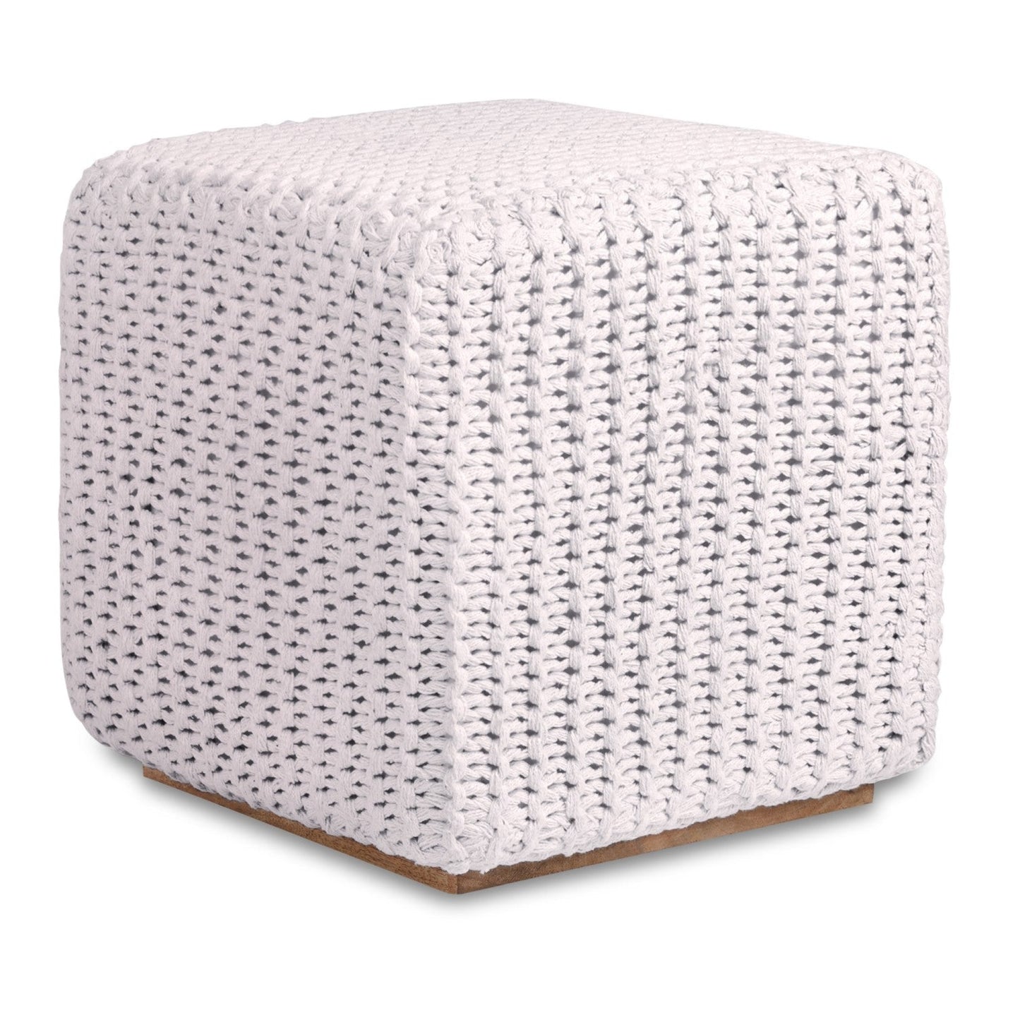 Amayah Pouf with Wooden Tray