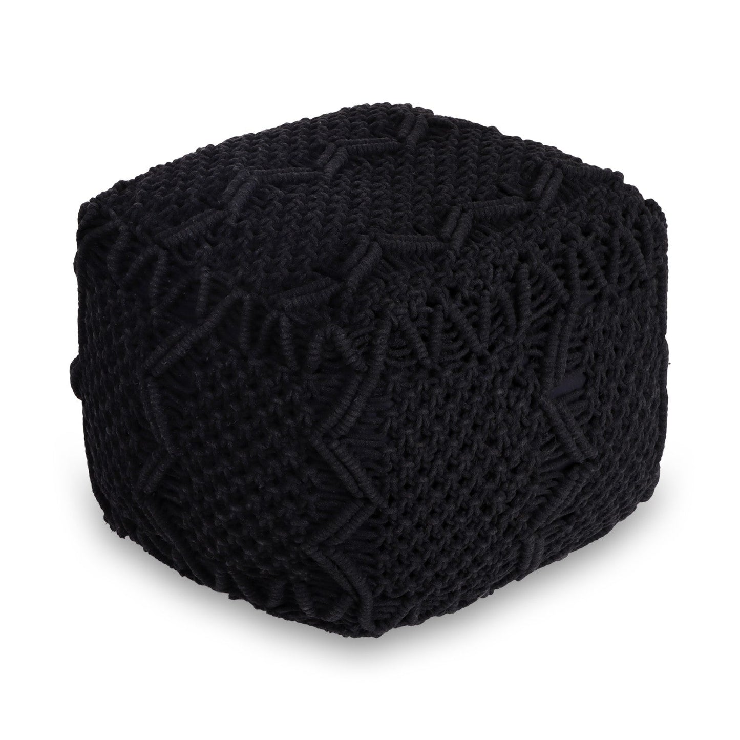 Gauge Hand Knitted Pouf