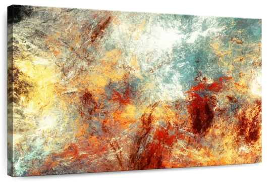 Frozen Fire Abstract Wall Art