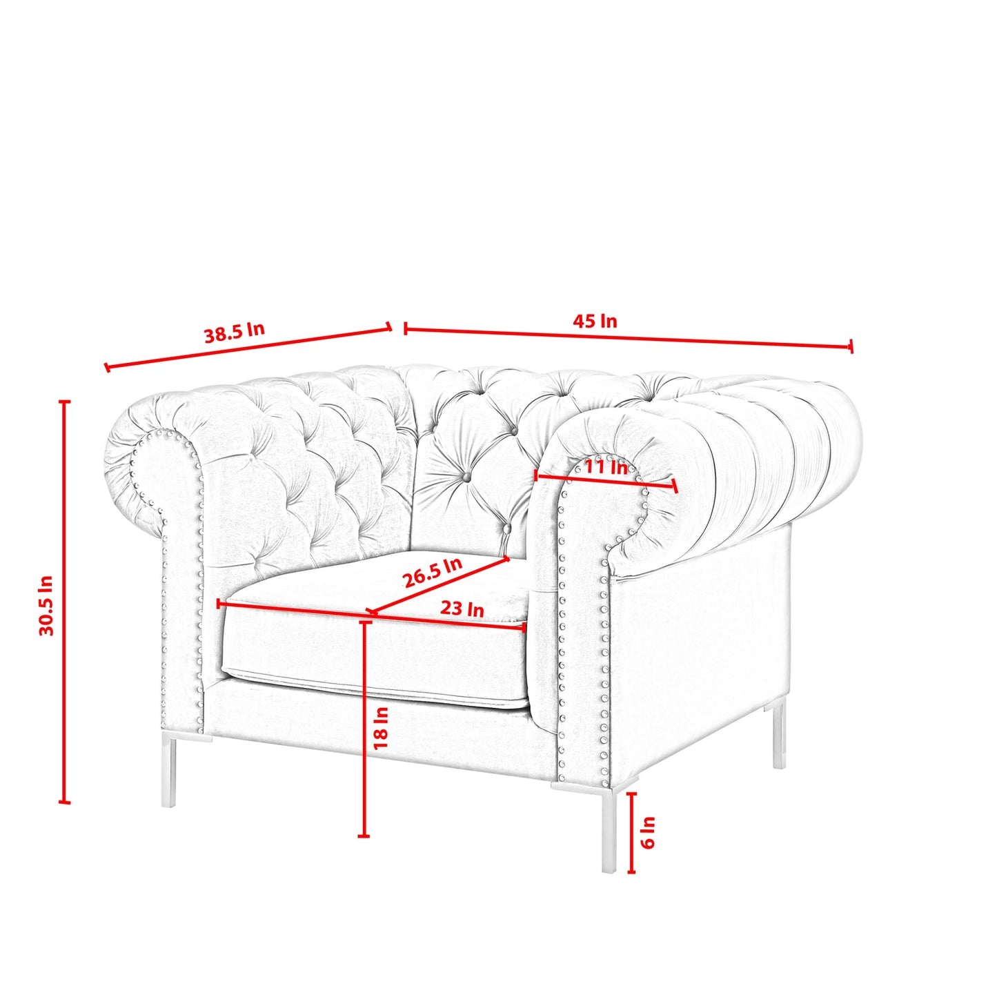 Carolyn Button Tufted Club Chair