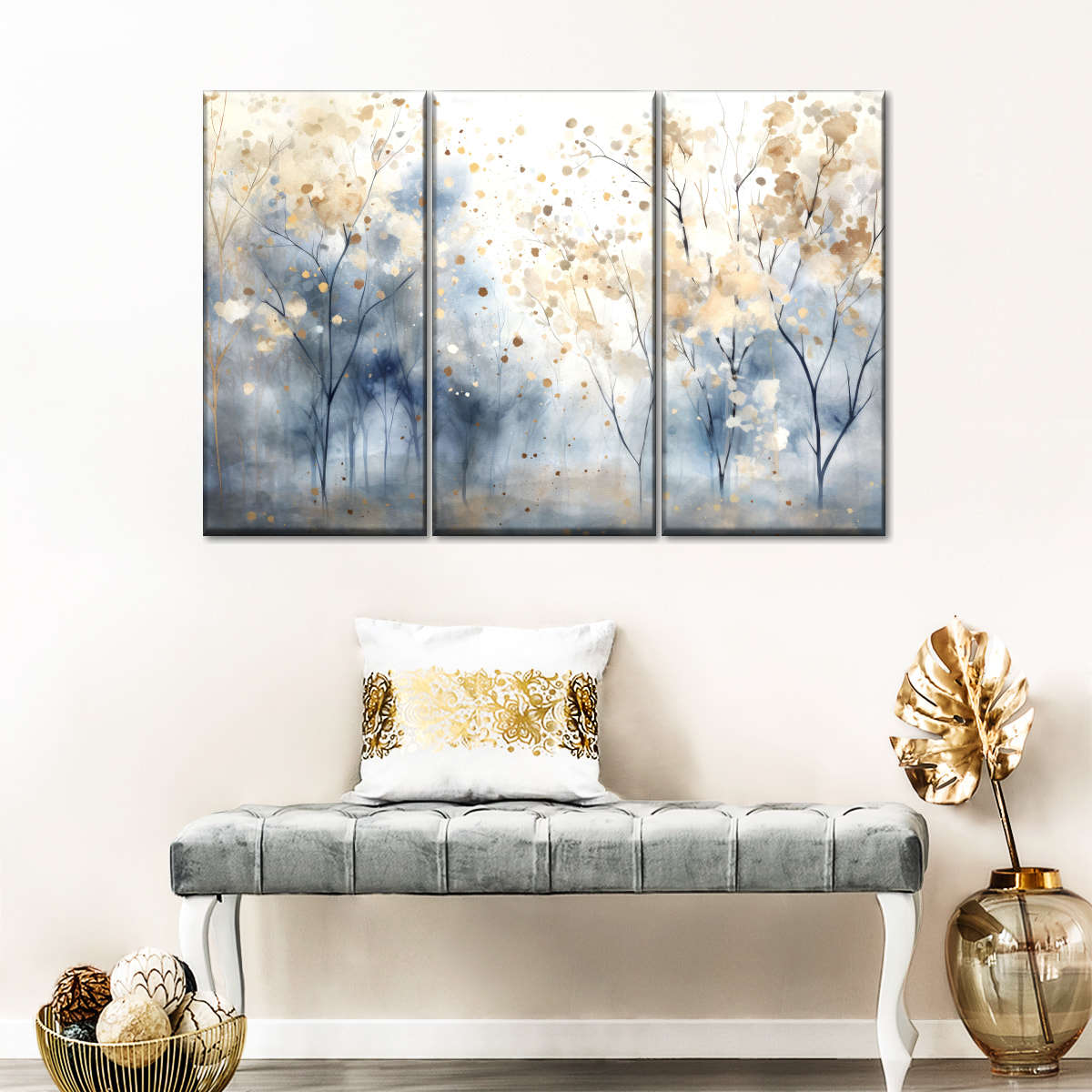 Speckled Blue Forest II Wall Art