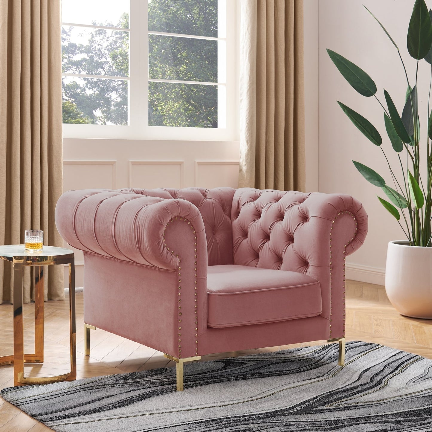 Carolyn Button Tufted Club Chair