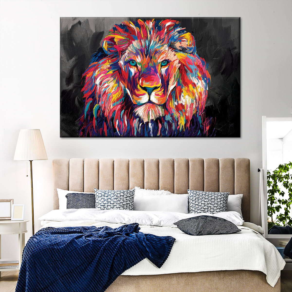 Lion's Gaze Abstract Color Wall Art