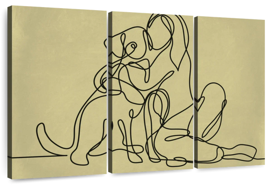 Woman Loving Dog Wall Art