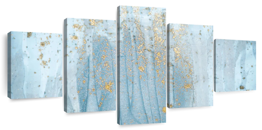 Light Blue Abstract Wall Art