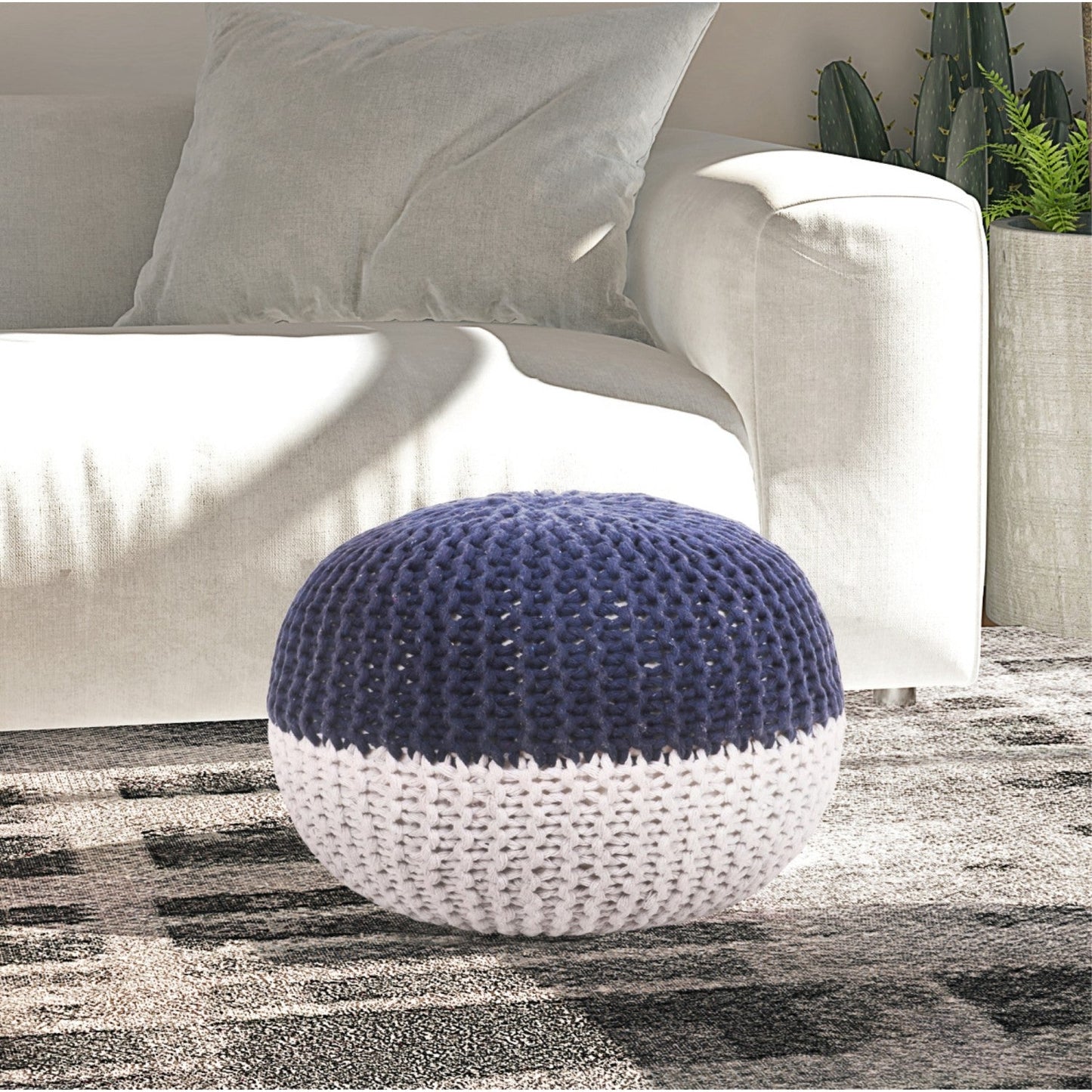 Mylah Hand Knitted Pouf