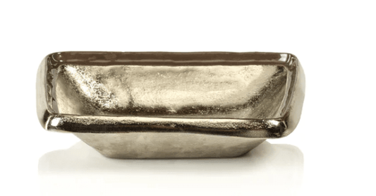 Free-Form Nickel Aluminum Bowl with Mocha Enamel - Medium