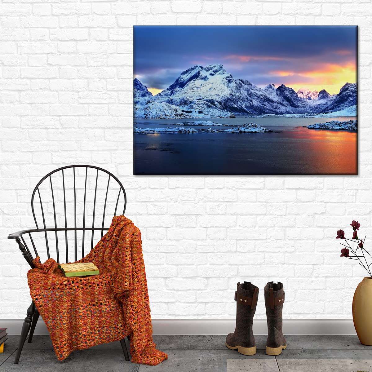 Norway Snowy Mountains Wall Art