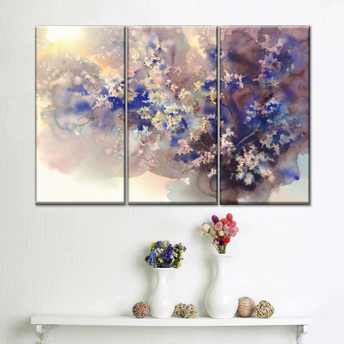 Cherry Floral Abstract Wall Art