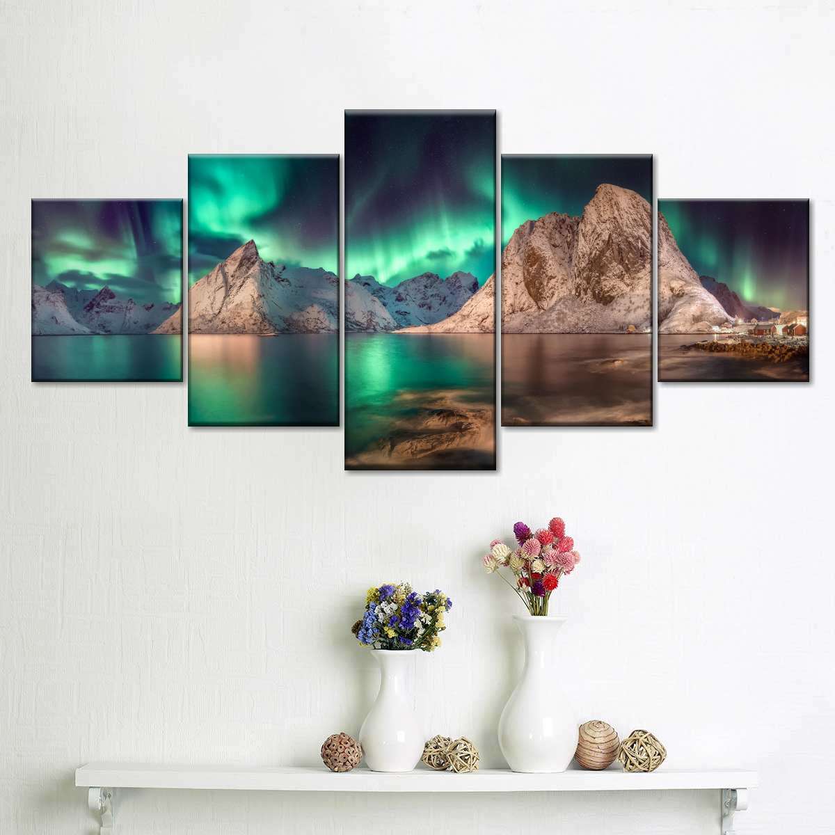 Swirling Moskenes Aurora Wall Art