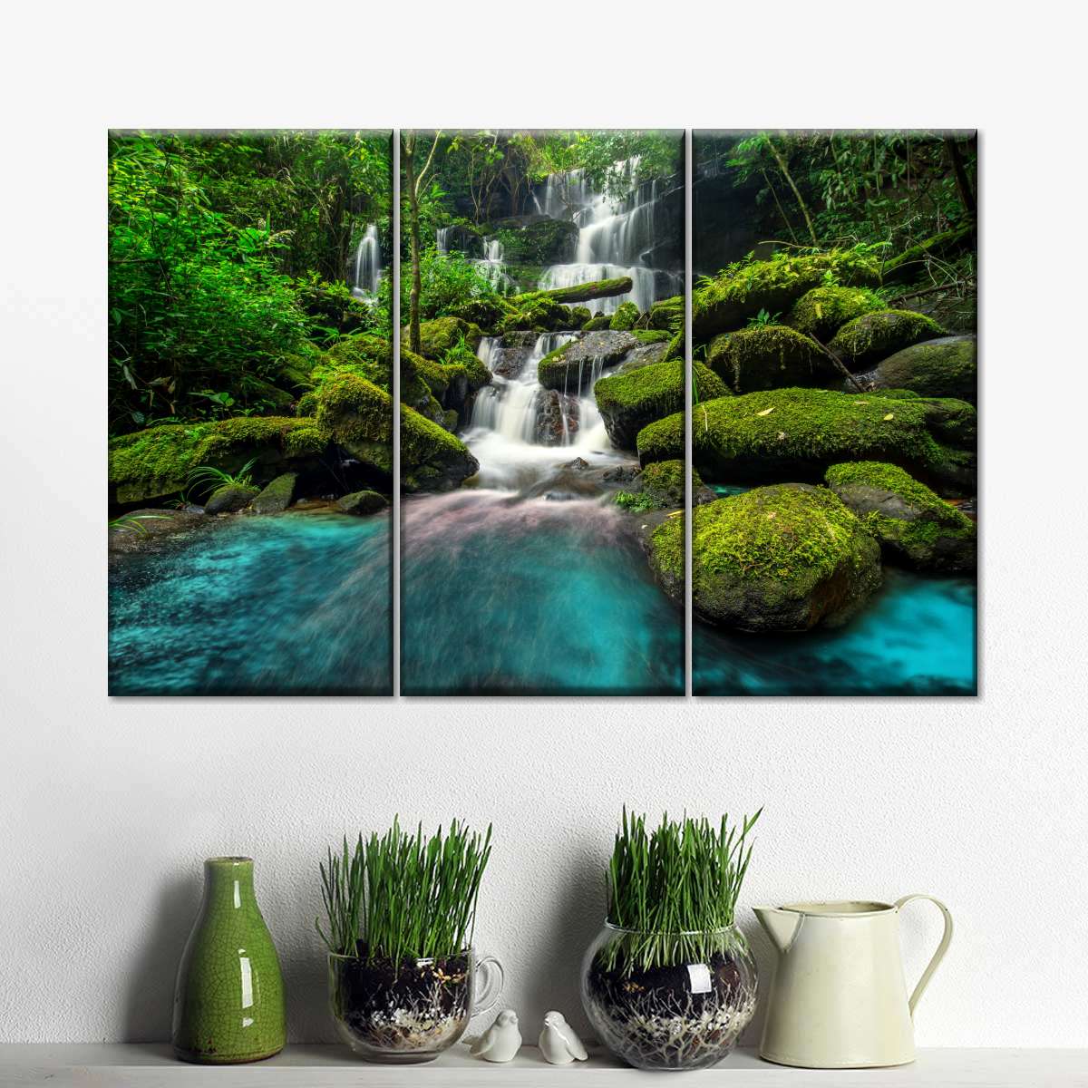 Tropical Waterfall Wall Art